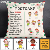 Personalized To Grandma From Grandkids Christmas Postcast Pillow OB212 58O28 thumb 1