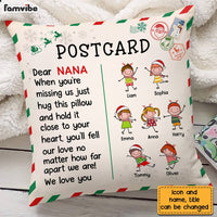 Personalized To Grandma From Grandkids Christmas Postcast Pillow OB212 58O28 thumb 1