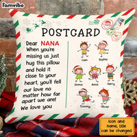 Personalized To Grandma From Grandkids Christmas Postcast Pillow OB212 58O28 thumb 1