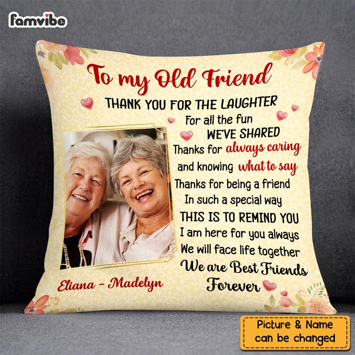 Personalized Thank For Old Friends Forever Pillow OB212 32O58 1