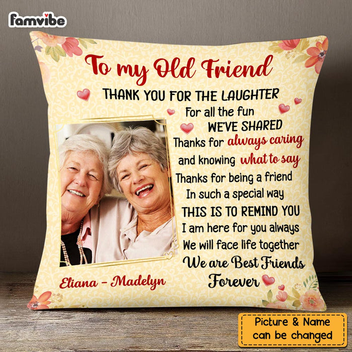 Personalized Thank For Old Friends Forever Pillow OB212 32O58 1