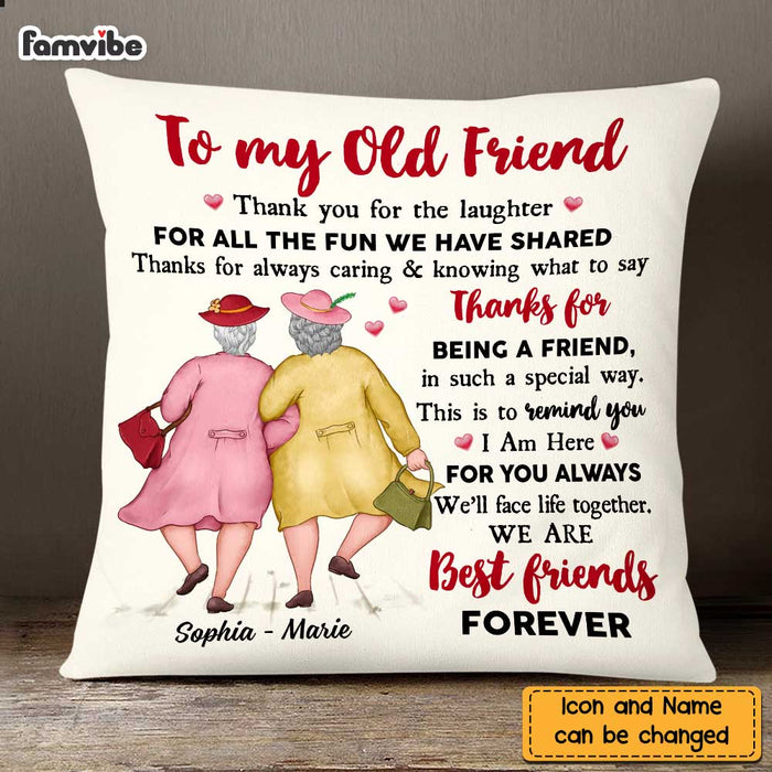 Personalized Old Friends Pillow OB211 85O47 1