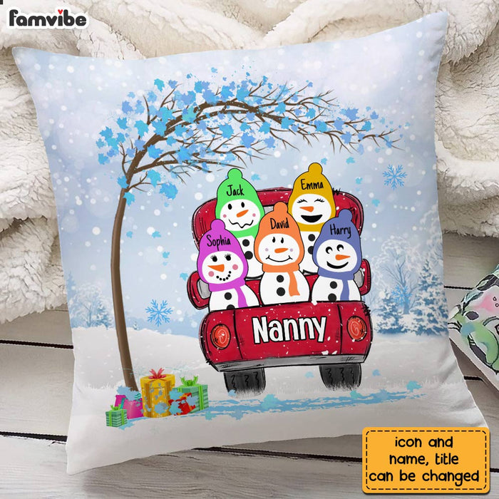 Personalized Grandma Snowman Pillow OB51 85O28 1