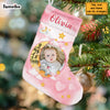 Personalized Baby's First Christmas Elephant Photo Stocking OB214 23O69 1