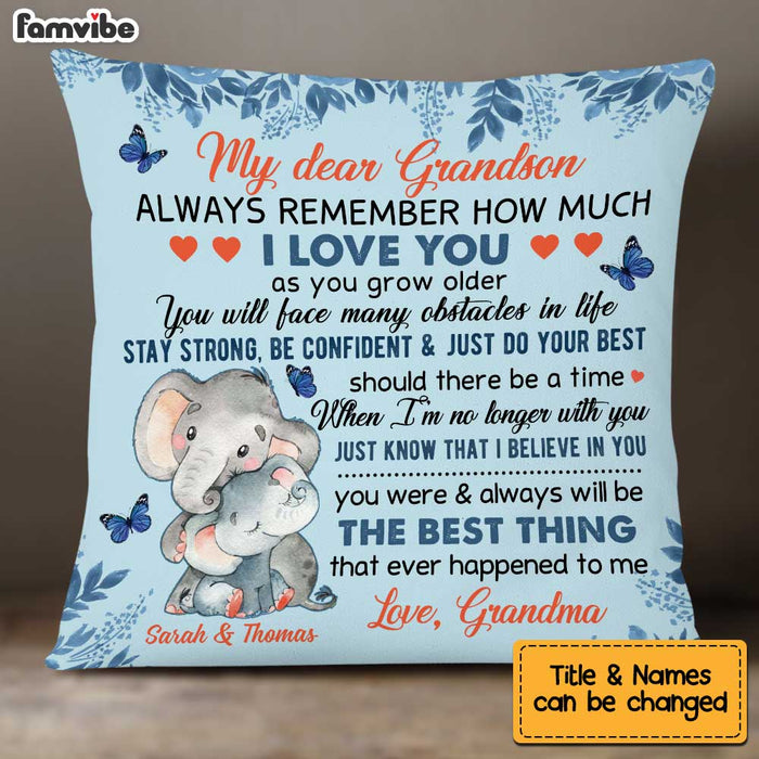 Personalized My Grandson Pillow OB211 36O34 1
