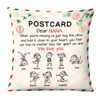Personalized Postcard To Grandma Hug This Christmas Pillow OB212 23O28 thumb 1