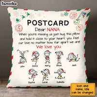 Personalized Postcard To Grandma Hug This Christmas Pillow OB212 23O28 thumb 1
