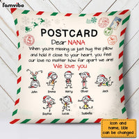 Personalized Postcard To Grandma Hug This Christmas Pillow OB212 23O28 thumb 1