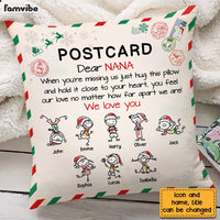 Personalized Postcard To Grandma Hug This Christmas Pillow OB212 23O28 thumb 1