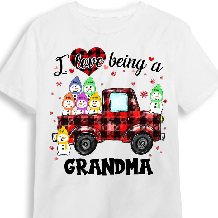 Personalized Snowman Love Being A Grandma Buffalo Truck Shirt - Hoodie - Sweatshirt OB215 58O53 1