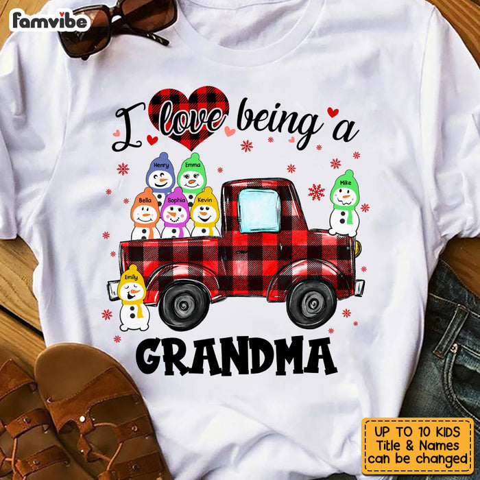 Personalized Snowman Love Being A Grandma Buffalo Truck Shirt - Hoodie - Sweatshirt OB215 58O53 1