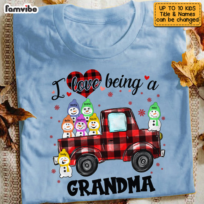 Personalized Snowman Love Being A Grandma Buffalo Truck Shirt - Hoodie - Sweatshirt OB215 58O53 1