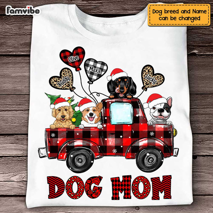 Personalized Dog Mom Christmas Truck Buffalo Plaid Shirt - Hoodie - Sweatshirt OB221 58O47 1