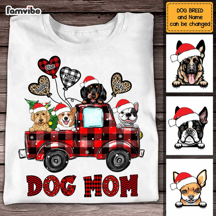Personalized Dog Mom Christmas Truck Buffalo Plaid Shirt - Hoodie - Sweatshirt OB221 58O47 1
