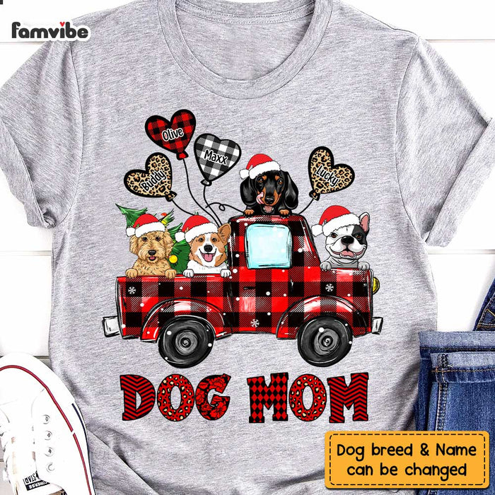 Personalized Dog Mom Christmas Truck Buffalo Plaid Shirt - Hoodie - Sweatshirt OB221 58O47 1