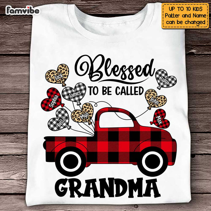 Personalized Blessed To Be Called Buffalo Plaid Christmas Truck Shirt - Hoodie - Sweatshirt OB228 58O47 1