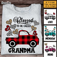 Personalized Blessed To Be Called Buffalo Plaid Christmas Truck Shirt - Hoodie - Sweatshirt OB228 58O47 thumb 1