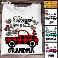 Personalized Blessed To Be Called Buffalo Plaid Christmas Truck Shirt - Hoodie - Sweatshirt OB228 58O47 thumb 1