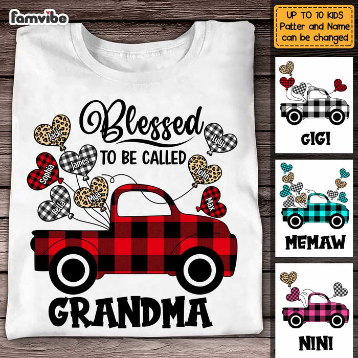 Personalized Blessed To Be Called Buffalo Plaid Christmas Truck Shirt - Hoodie - Sweatshirt OB228 58O47 1