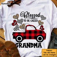 Personalized Blessed To Be Called Buffalo Plaid Christmas Truck Shirt - Hoodie - Sweatshirt OB228 58O47 thumb 1