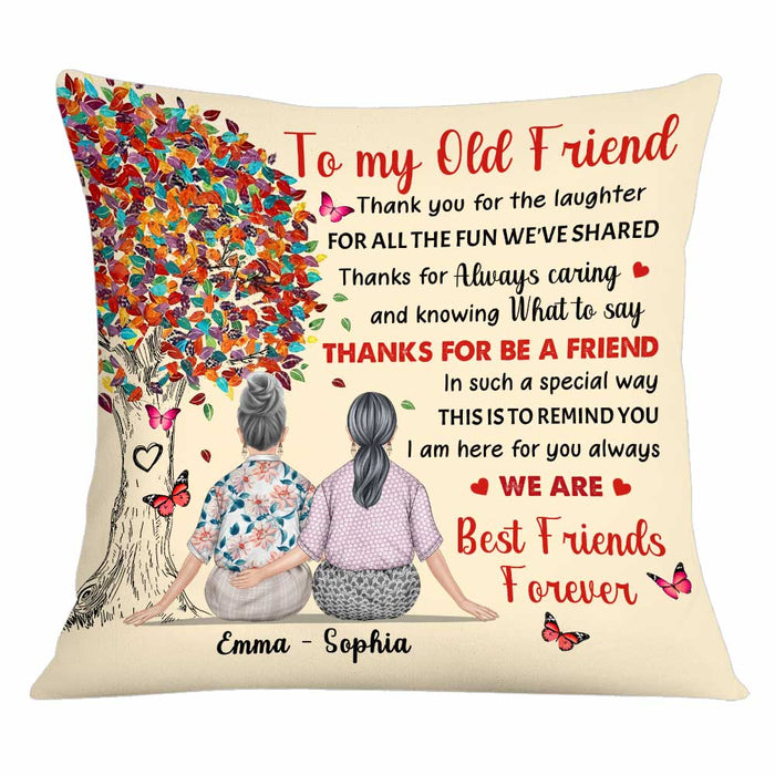 Thank You For The Laughter Friendship - Personalized Pillow (Insert  Included)