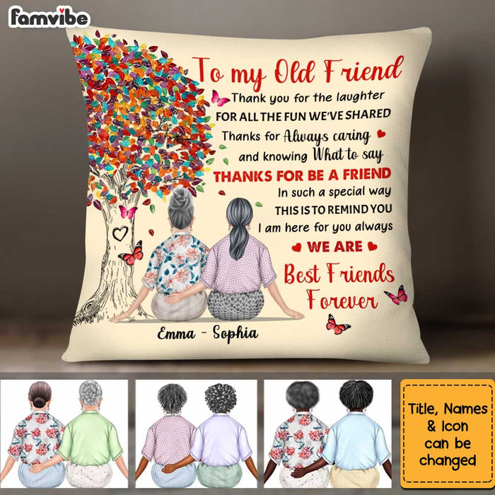 Personalized To My Old Friend Under Tree Vintage Thank You Friendship Pillow OB229 58O34 1