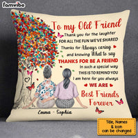 Personalized To My Old Friend Under Tree Vintage Thank You Friendship Pillow OB229 58O34 thumb 1