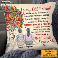 Personalized To My Old Friend Under Tree Vintage Thank You Friendship Pillow OB229 58O34 thumb 1