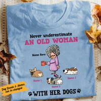 Personalized Dog Grandma Never Underestimate T Shirt FB21 95O58 thumb 1