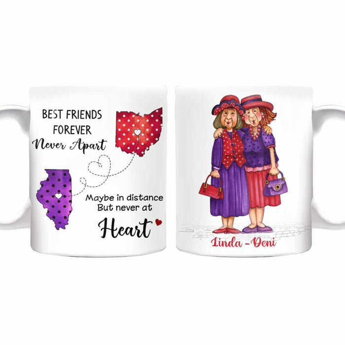 Personalized Old Friends  Sisters Long Distance Mug OB222 85O34 1