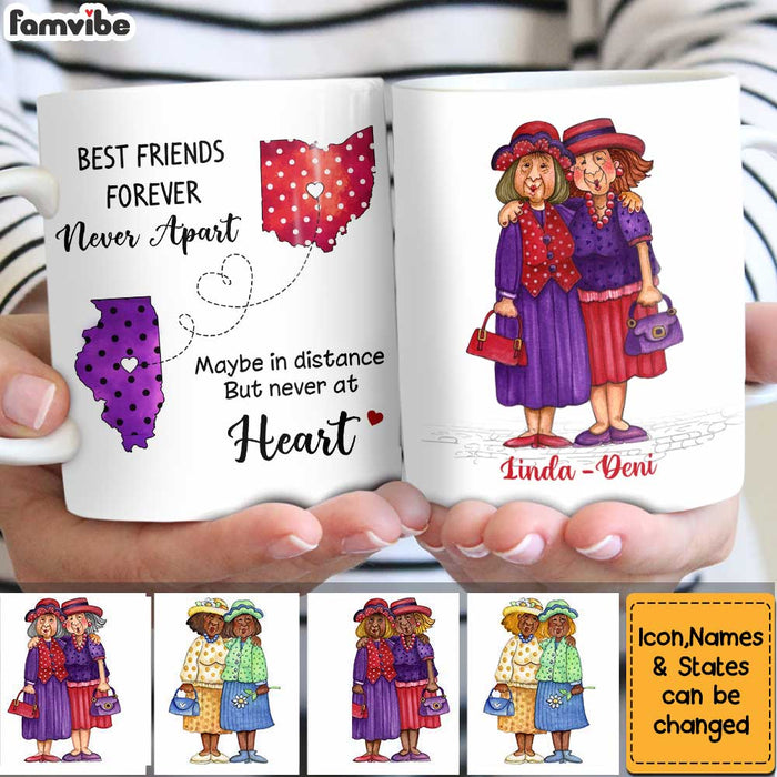 Personalized Old Friends  Sisters Long Distance Mug OB222 85O34 1