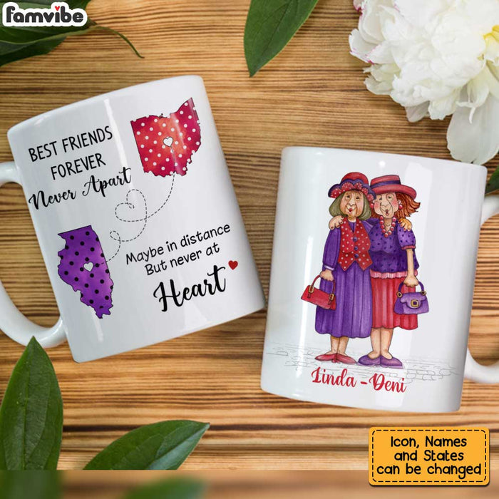 Personalized Old Friends  Sisters Long Distance Mug OB222 85O34 1