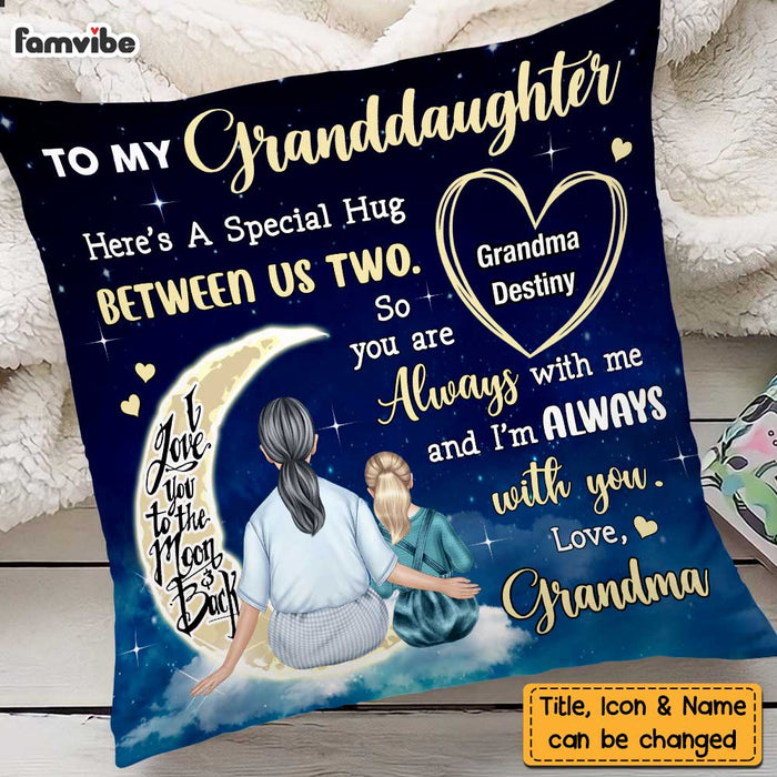 Personalized Granddaughter Always With You Hug Pillow OB222 32O47 1