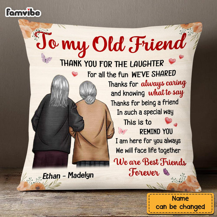 Personalized Old Friend Pillow OB252 36O58 1