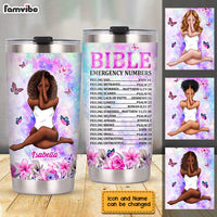 Personalized Christian Faith Bible Emergency Numbers Steel Tumbler OB251 85O28 thumb 1