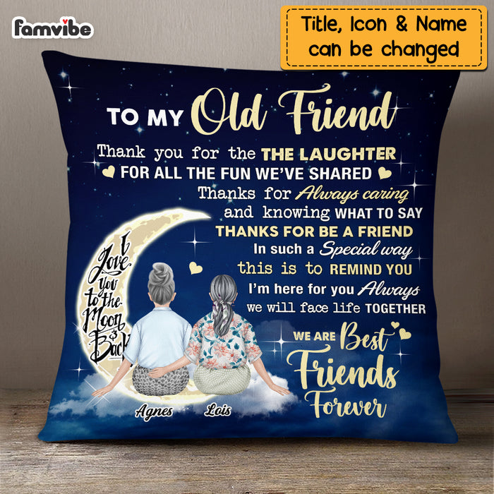 Personalized Old Friends Pillow OB264 85O69 1
