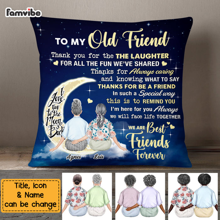 Personalized Old Friends Pillow OB264 85O69 1