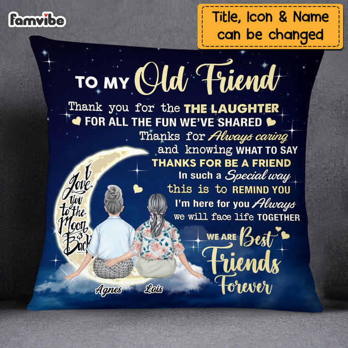 Personalized Old Friends Pillow OB264 85O69 1