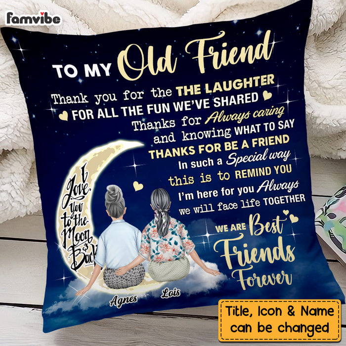 Personalized Old Friends Pillow OB264 85O69 1