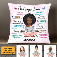 Personalized God Says I Am Pillow OB251 36O47 thumb 1