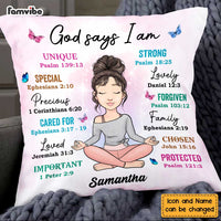 Personalized God Says I Am Pillow OB251 36O47 thumb 1