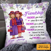 Personalized Friendship To My Friend Thank You Butterflies Purple Floral Pillow OB253 58O34 1