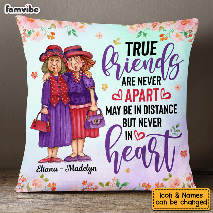 Personalized True Friends Never Apart Pillow OB267 30O53 1