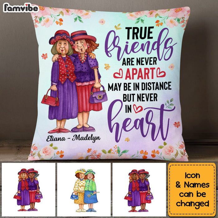 Personalized True Friends Never Apart Pillow OB267 30O53 1