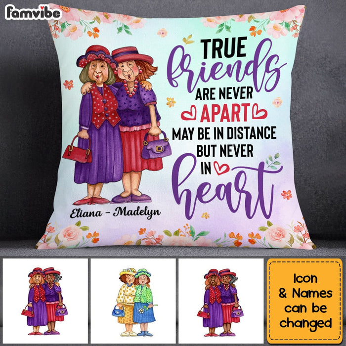 Personalized True Friends Never Apart Pillow OB267 30O53 1