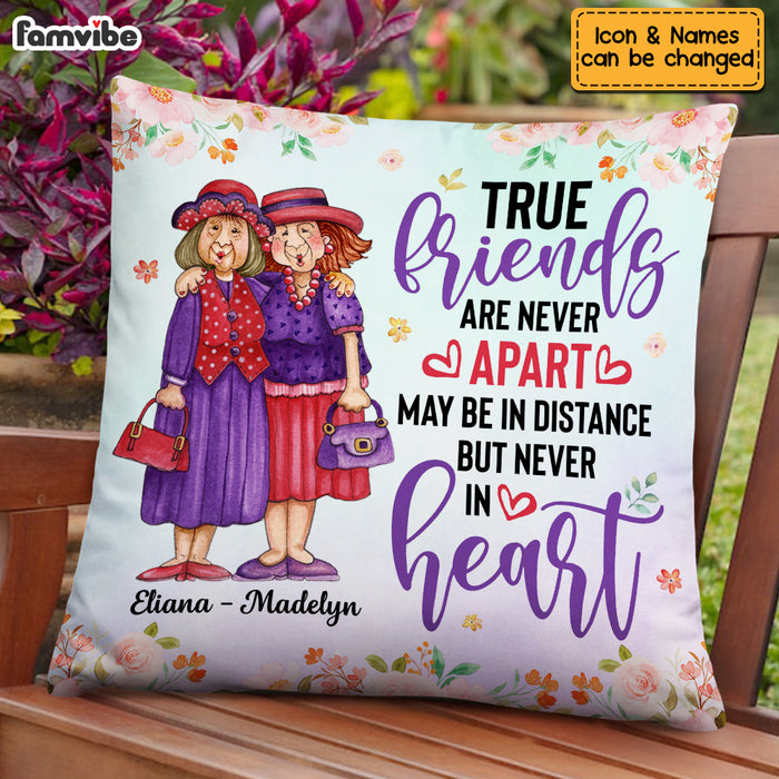 Personalized True Friends Never Apart Pillow OB267 30O53 1