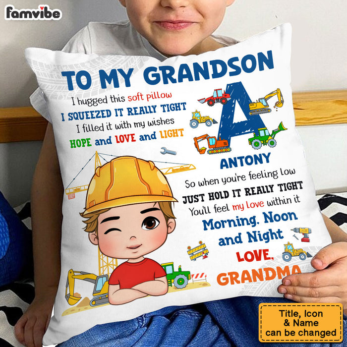 Personalized Gifts For Grandson Hug This Construction Machines Pillow 31452 1