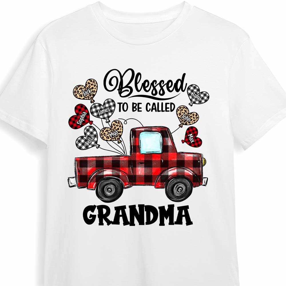 Personalized Blessed To Be Called Grandma Buffalo Plaid Truck Shirt OB261 58O47 Primary Mockup