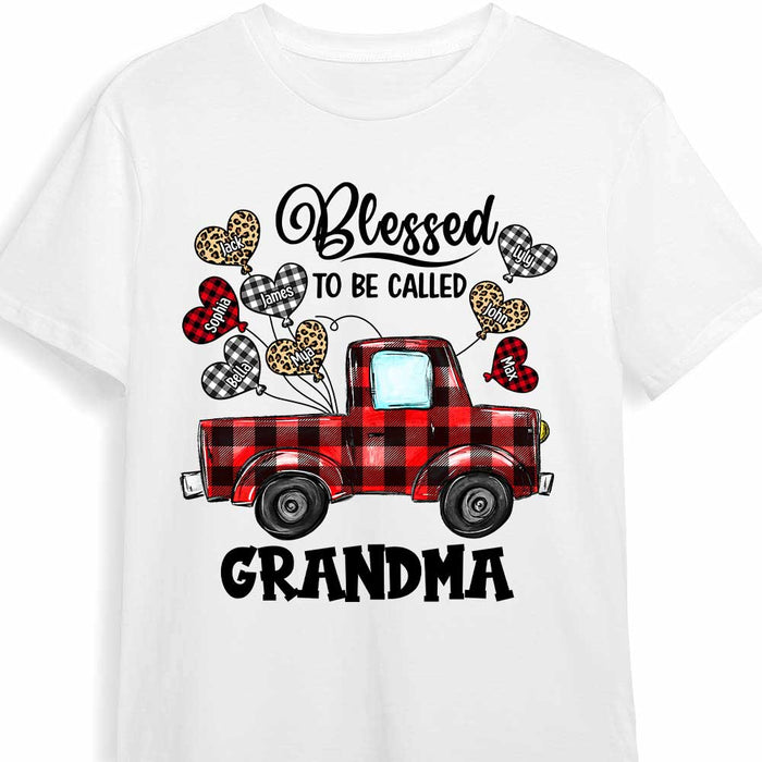 Personalized Blessed To Be Called Grandma Buffalo Plaid Truck Shirt - Hoodie - Sweatshirt OB261 58O47 1