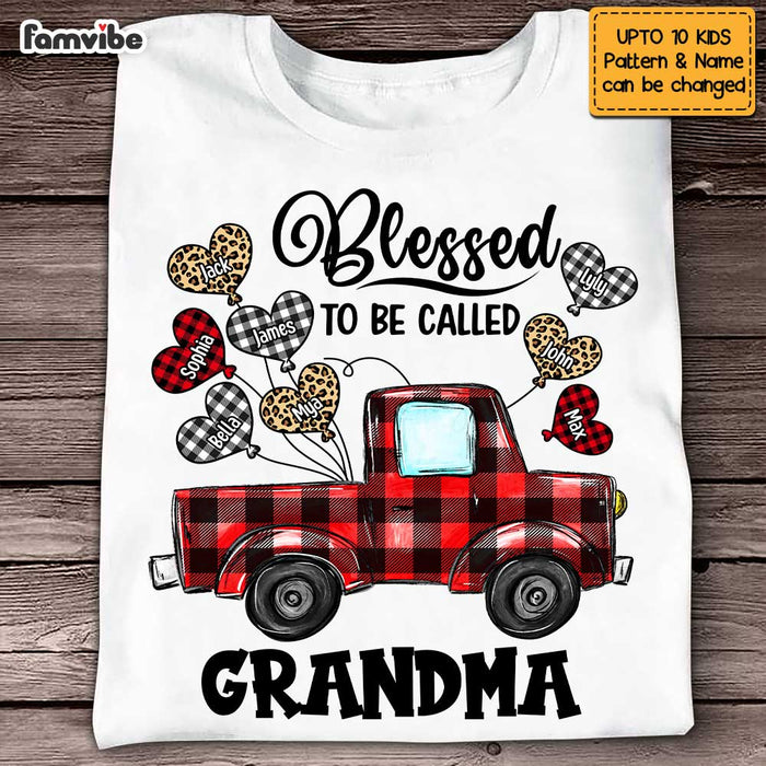 Personalized Blessed To Be Called Grandma Buffalo Plaid Truck Shirt - Hoodie - Sweatshirt OB261 58O47 1